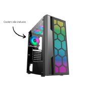 GABINETE GAMER MULTIVERSO CG02TT PAINEL LED RGB AURA S/FAN - KMEX