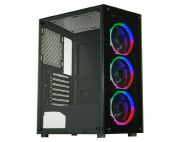 GABINETE GAMER 30C5 PAINEL DE VIDRO C/3FAN AAFAF1 COLORIDO - KMEX