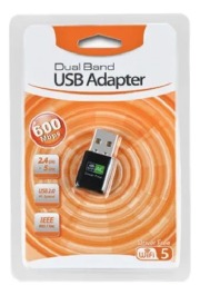 ADAPTADOR USB WIRELESS DUAL BAND 2.4GHZ E 5.0GHZ