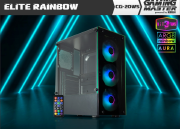 GABINETE GAMER ELITE RAINBOW 20W5 PAINEL VIDRO ARGB C/ 3FAN AALA - K-MEX