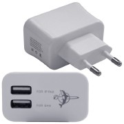 CARREGADOR USB 2 EM 1 P/ IPHONE E SAMSUNG 3100MA AG0034 - FEITUN