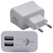 CARREGADOR USB 2 EM 1 P/ IPHONE E SAMSUNG 3100MA AG0034 - FEITUN