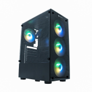 GABINETE GAMER SOLDIER 4X FANS RGB CONTROL, FRONTAL E LATERAL VIDRO USB 3.0 - ARMETS