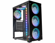 GABINETE GAMER ARGB RITIMICO CG-01TP KIT AADAK1 3 FAN + FITA - KMEX