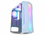 GABINETE GAMER BIFROST WHITE 04QI PAINEL LED RGB RAINBOW S/FAN