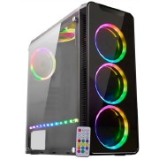 GABINETE GAMER CG-04G8 INFINITY 4 ATX LED RGB - KMEX