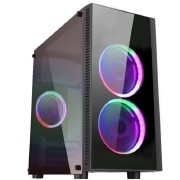 GABINETE GAMER NARNIA2 CG02RA MICRO ATX DOUBLE RING LED KMEX