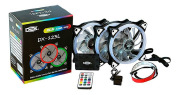 KIT 3 COOLER 120MM RGB + FITA LED E CONTROLE DX-123L - DEX M