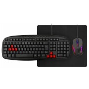 KIT TECLADO + MOUSE + MOUSE PAD PRETO/VM 1600DPI ABNT2 KM-1328 - KMEX