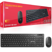 KIT TECL+MOUSE S/FIO K-W20BK PRETO - C3TECH