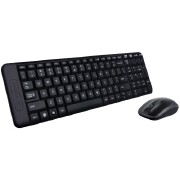 KIT TECLADO + MOUSE S/FIO PRETO ABNT2 MK220 - LOGITECH