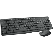 KIT TECLADO + MOUSE S/FIO PRETO ABNT2 MK235 - LOGITECH