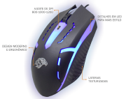 MOUSE GAMER MOA8 LED 3DPI 1600 - KMEX