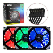 KIT 3 COOLER 120MM RGB DUPLA FACE + FITA RGB E CONTROLE DX-123R - DEX M